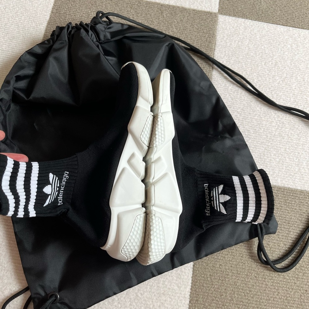 Balenciaga x Adidas Originals Speed Sneakers 'Black White' 36 - Picture 6 of 10